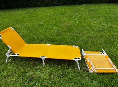 Two IKEA SUNNON folding lounger