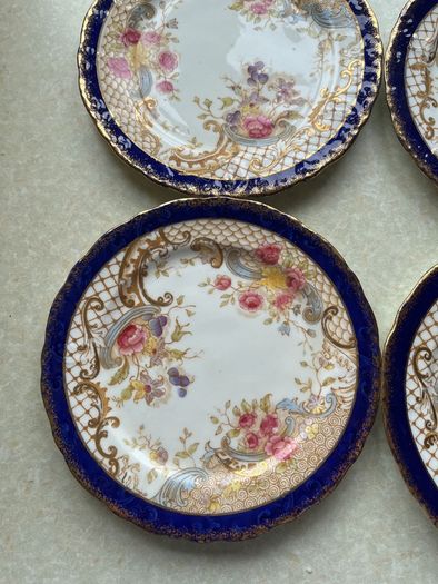 Antique 19th C5 Side Plates & 4Saucers p