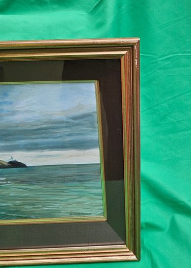 Beautiful Irish Maritime Landscape by Carmel Lynch  Framed Painting on Board