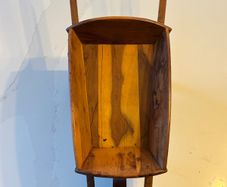 1987 Handcrafted Irish Yew Wood Miniature Wheelbarrow