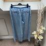 River Island Light Blue Wide Leg Pyjama Style Drawstring Jeans - Size 10 Short Image 6