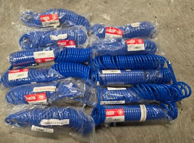 JOB LOT  12x RS PRO Pneumatic Air Coil Hoses 4m