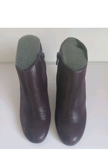 Cefalu Xelipe Burgundy Leather Ankle Boots EU32 UK13 Snakeskin Effect BNIB