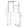 Dressing Table Set with LED Black Engineered Wood Image 7