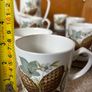 mid-century 15-piece Alfred Meakin coffee set in the "Fir Cone" (or "Hedgerow") Image 7