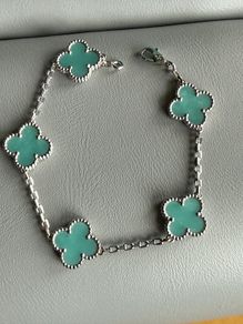 Natural Stone Clover Bracelet