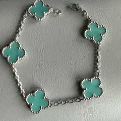 Natural Stone Clover Bracelet