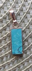 Vintage Sterling Silver & Genuine Turquoise Pendant (Around 22 years old)