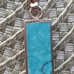 Vintage Sterling Silver & Genuine Turquoise Pendant (Around 22 years old)