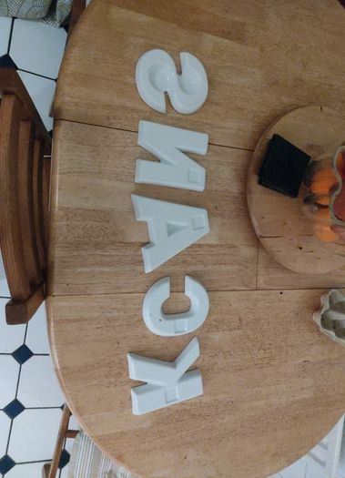 Snack Letter Bowls  - Each bowl spells out a letter