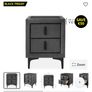 Kingsize vegan leather bed & bedside lockers Image 6