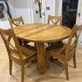 Small round EXTENDABLE dining table & 4 chairs Image 2