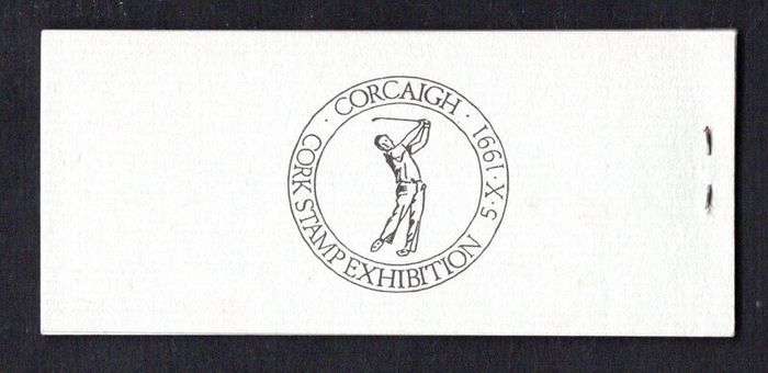 1991 Ireland Cork Philatelic Exhibition Booklet . Contains 2 X 32p Golf Commemorative Stamps No 265