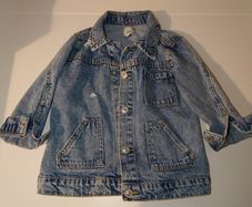 River Island oversized denim jacket ( unisex) size 3-4