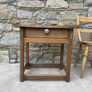 Solid oak French Provincial Farmhouse Side Table. Image 9