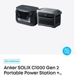 Anker Solix C1000 Gen 2 Portable Power Station + Case