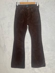 Citizens Of Humanity Isola Flare Trousers Sz 23W XXS Brown Corduroy Boho Retro