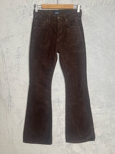 Citizens Of Humanity Isola Flare Trousers Sz 23W XXS Brown Corduroy Boho Retro
