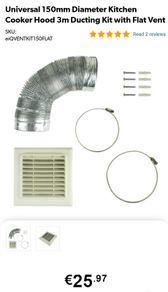 Universal Cooker Hood Ducting Kit