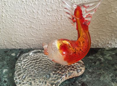 Vintage murano glass koi fish