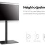 TV Stand for 32 to 60 inch Universal Swivel TV Floor Stand Height Adjustable Cable Management Easy Assembly Black (FREE POSTAGE) Image 4