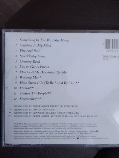 James Taylor CD  - Greatest Hits