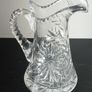Vintage Crystal Cut Glass Pitcher Jug Image 4