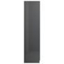 Wardrobe High Gloss Grey 80x52x180 cm Chipboard Image 3