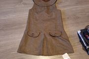 girls brown dogtooth dress from mothercare