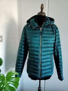 Mark & Spencer down feather emerald green warm jacket size 14