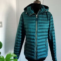 Mark & Spencer down feather emerald green warm jacket size 14