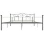 Bed Frame Grey Metal 200x200 cm Image 2