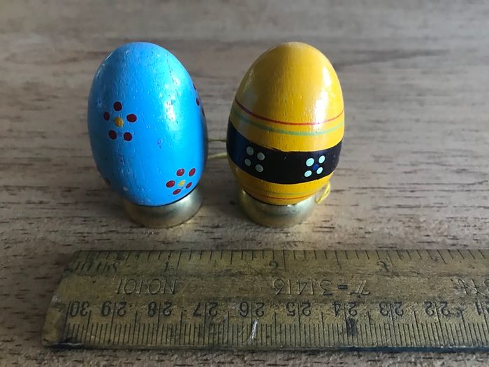 Vintage Hand Painted Wooden eggs (Not toys)