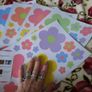 7 sheets of pastel flower decals Image 2