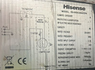 Hisense Under Counter Freezer