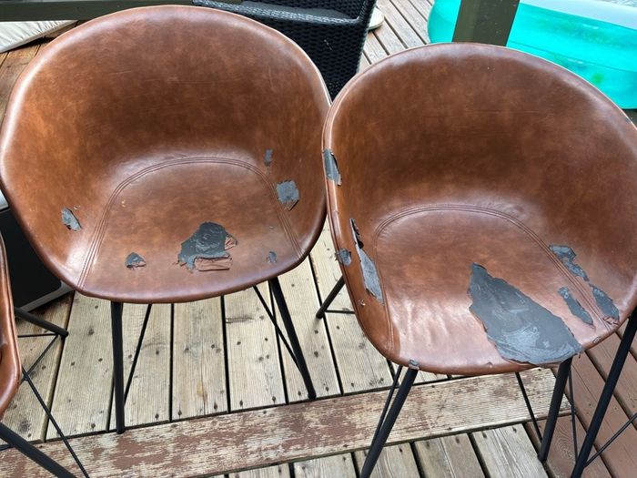 Dining chairs - failed faux leather
