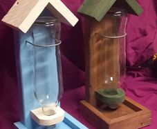 BIRD Seed Feeder Glass Bottle