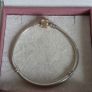 Authentic Pandora sterling silver bracelet with a 14k solid yellow gold clasp (marked G585 ALE).Size 18.5cm for the right size please check the last photos, in  very good condition Image 6
