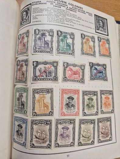stamp album with stamps of the world