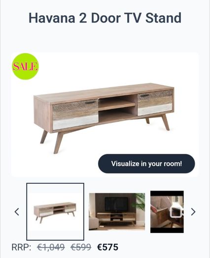 Havana 2 door tv stand
