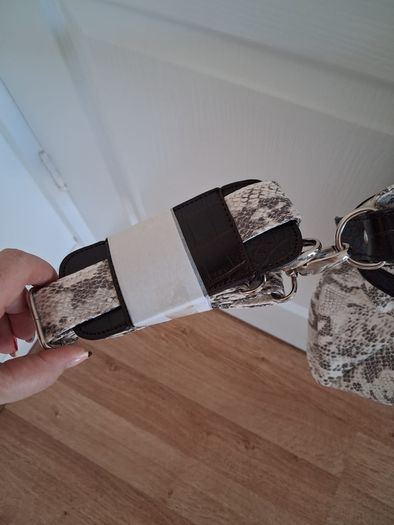Brown 3 Piece Snake Skin Luggage Set