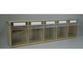 Madia 3 5-Boxes Storage Container Tilt Bins With Locking Bar