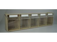 main image for ad Madia 3 5-Boxes Storage Container Tilt Bins With Locking Bar