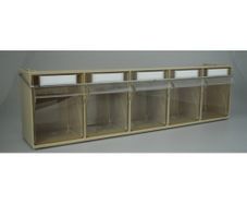 Madia 3 5-Boxes Storage Container Tilt Bins With Locking Bar