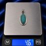 Vintage 925 Sterling Silver & Amazonite Pendant Image 10