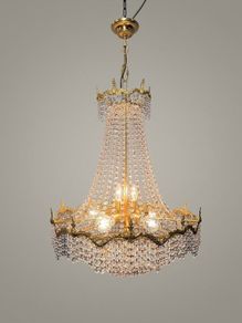 Empire Style Large Vintage French Cascading Chandelier