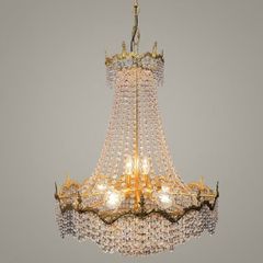 Empire Style Large Vintage French Cascading Chandelier