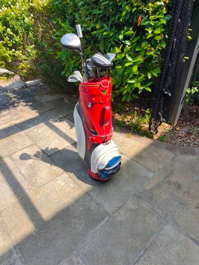 Vintage Hogan Leather Cart Golf Bag