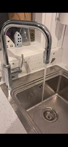 Chrome kitchen spray tap with hose