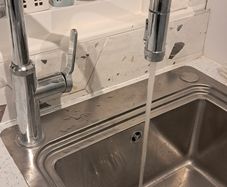Chrome kitchen spray tap with hose